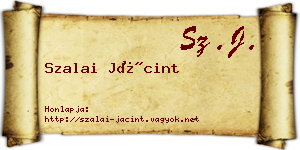 Szalai Jácint névjegykártya